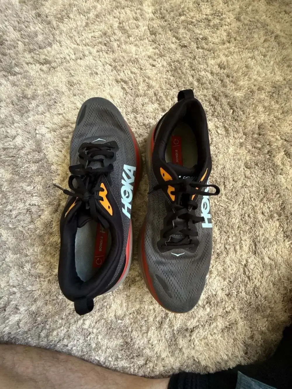 HOKA Bondi 8 Men's Running Shoes Anthracite Castlerock Size 12D